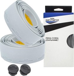 Selle San Marco Owijka na kierownicę Selle San Marco Presa Corsa Dynamic, 2,5mm, ice gray, zaślepki