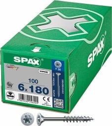 Spax Pudełko śrubek SPAX Wirox T30 Płaska głowa 6 x 180 mm 100 Sztuk