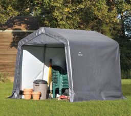  ShelterLogic ShelterLogic Foliowy namiot garażowy szopa na narzędzia szary 240x240x240 cm