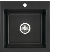Zlewozmywak SYSTEMCERAM Systemceram Mera 51 Zlew ceramiczny Nero, korek manualny