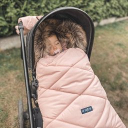 Zaffiro Zaffiro - Śpiwór do wózka z torbą GrowUP 4.0 Beżowy Plusz + Rose U