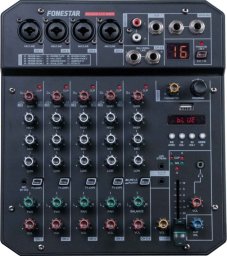 Fonestar MIX-6LIVE - 6-kanałowy mikser stereo z funkcją przesyłania strumieniowego na żywo