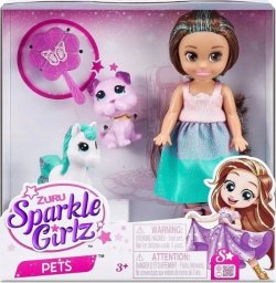 Sparkle Girlz SPARKLE GIRLZ doll playset Princess with pets, assort., 100522