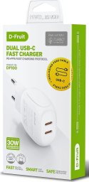 Ładowarka D-Fruit D-Fruit charger 2xUSB-C + USB-C cable 1m (DF100)