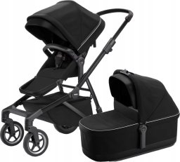 Wózek Thule THULE SLEEK stroller+carry cot, midnight black/black, 11000026