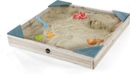 Plum PLUM Junior Wooden Sandpit, Teal, 90x90x12cm, 25083