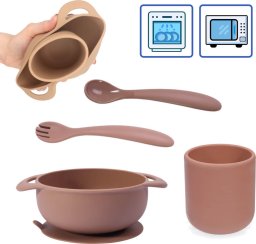 Kean Silicone Miska z przyssawką kubek sztućce silikonowy KEAN