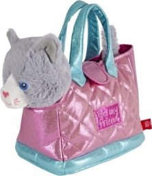 Perletti PERLETTI carriermetallic pink bag with removable plush Paris puppies, 13086