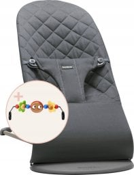 BabyBjorn BABYBJORN bouncer BLISS, woven, Antracite + woden toy, 606121