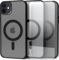 Hello Case Etui Magsafe Do Apple iPhone 12 / 12 Pro (Czarne Matowe, Wzmacniane)  Szkło