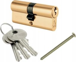 LOB Wkładka do zamka do drzwi mosiądz 30/40 mm + 3 klucze