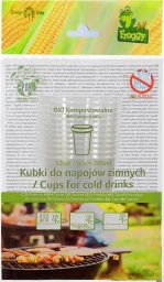 GreenTree Froggy Biodegradowalne kubki do napojów zimnych PLA 200ml 12szt.