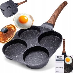 Patelnia Vilde Patelnia do Jajek Placków Pancakes Granitowa 4 Otwory Solidna VILDE 19x19cm