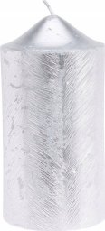 Home Styling Collection Świeca ozdobna z metalicznym wzorem, 7 x 14 cm