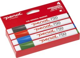 Penol Marker Penol 750 permanent - med 4 stk. ass. farver