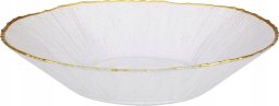 Home Styling Collection Szklany talerz głeboki ze złotą obwódką DATURA, 20 cm