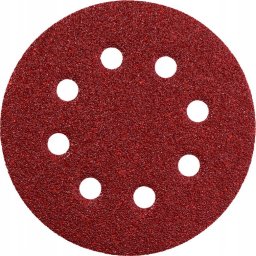 Metabo Metabo 631230000, Sanding sheet, Metal, Polyester, Stainless steel, Steel, Wood, Red, Round, 12.5 cm, 12.5 cm