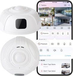 Kamera IP Spreest MINI KAMERA WIFI SZPIEGOWSKA UKRYTA W CZUJNIKU DYMU ZDALNY PODGLĄD RUCHU
