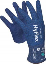 Rękawice ochronne Ansell HyFlex 11-819 ESD 8. izmers. Plan nylonowy spandex. Rękawice z pianką nitrilową.