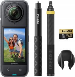 Kamera Insta360 Insta360 X4 kamera sportowa wodoodporna z dwoma kijkami selfie stick zestaw