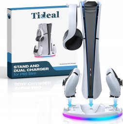 Tideal Tideal podwójna stacja ładująca z wieszakiem na słuchawki PS5 | white