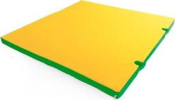  Produkcyja materac Gamma 100x100x8 z wycięciami do słupków zielono-żółty