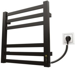 Grzejnik łazienkowy Kosser Rankšluosčių džiovintuvas Kosser Gerda 500x500/6 ER su laikmačiu juodas