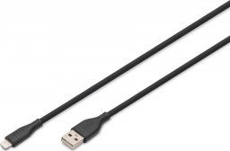 Kabel USB DIGIT Lightning - USB-A 0.5 m Czarny (AK-600108-005-S)