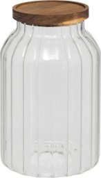 5five Szklany słoik z drewnianą pokrywką HARMONY, 3 l