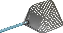 GI.METAL Gi.Metal Evoluzione Rectangular Perforated Pizza Peel 36x36 cm Handle 120 cm