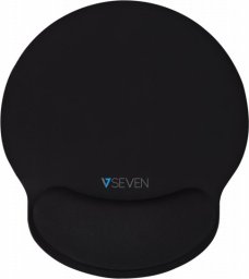 Podkładka V7 V7 MP03BLK, Black, Monochromatic, Memory foam, Rubber, Wrist rest, Non-slip base