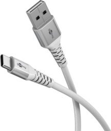 Kabel USB Goobay USB-C - USB-A 0.5 m Biały (RB74529)