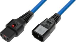 MicroConnect Microconnect MC-C13C14LOCK-1.5MB kabel zasilające Niebieski 1,5 m C13 panel C14 panel