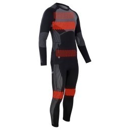 Glovii Ogrzewany zestaw bielizny termoaktywnej, bluza i spodnie, rozmiar: L, XL