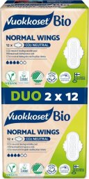 Vuokkoset Vuokkoset, BIO, Podpaski ze Skrzydełkami Normal, 2-pack 2x12szt