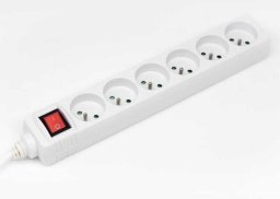 Listwa zasilająca Hama LISTWA ZASILAJĄCA STANDARD 6GN, 3M (BIAŁA)