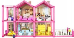 LeanToys Duży domek dla lalek z akcesoriami + Meble 69cm