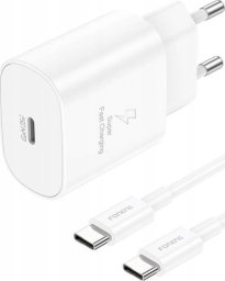 Ładowarka Foneng Ładowarka sieciowa Foneng EU51 USB-C 25W + kabel USB-C - USB-C (biała)