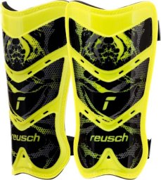 Reusch Ochraniacze piłkarskie na golenie piszczele nagolenniki Reusch Shinguard Attrakt Lite żółto-czarne 5377045 2700 S