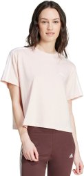 Adidas Koszulka damska adidas Essentials 3-Stripes Single Jersey Crop Top różowa IY4227 M