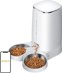 Rojeco Inteligentny dozownik karmy Rojeco 4L Automatic Pet Feeder WiFi Version with Double Bowl