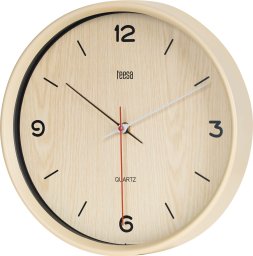 Teesa Zegar ścienny 30 cm jasny brąz