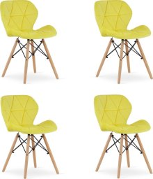 Leobert Krzesło LAGO Aksamit - żółte x 4