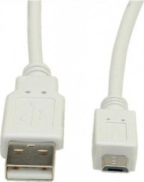 Kabel USB Secomp USB-A - micro-B 1.8 m Beżowy