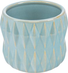 Direct Home and Garden Osłonka ceramiczna ONDAS niebieska