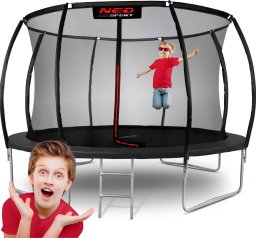 Trampolina ogrodowa Neo-Sport NeoSport Trampolina ogrodowa profilowana 12ft/374cm z siatką wewnętrzną