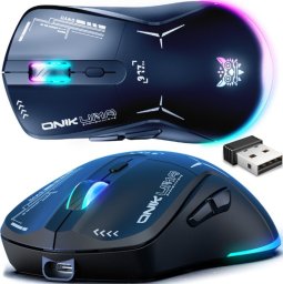 Mysz Onikuma ONIKUMA CW917 Myszka Gamingowa bezprzewodowa RGB : Kolor - czarny