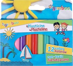 Gimboo Plastelina GIMBOO, 12szt., mix kolorów