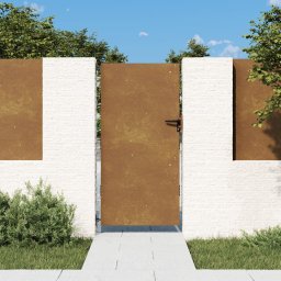 vidaXL Furtka ogrodowa, 85x200 cm, stal kortenowska
