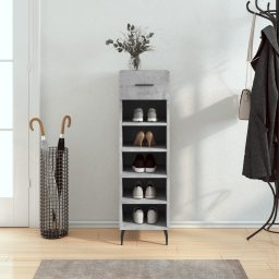 vidaXL vidaXL Szafka na buty, szarość betonu, 30x35x105 cm